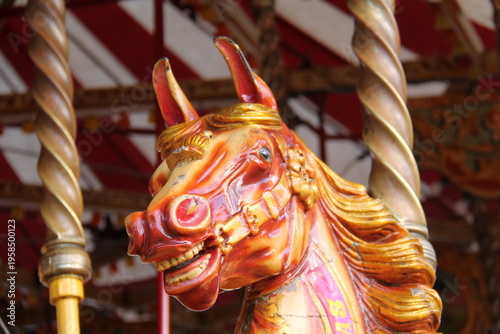 Wallpaper Mural Wooden Head of a Fun Fair Roundabout Carousel Horse. Torontodigital.ca