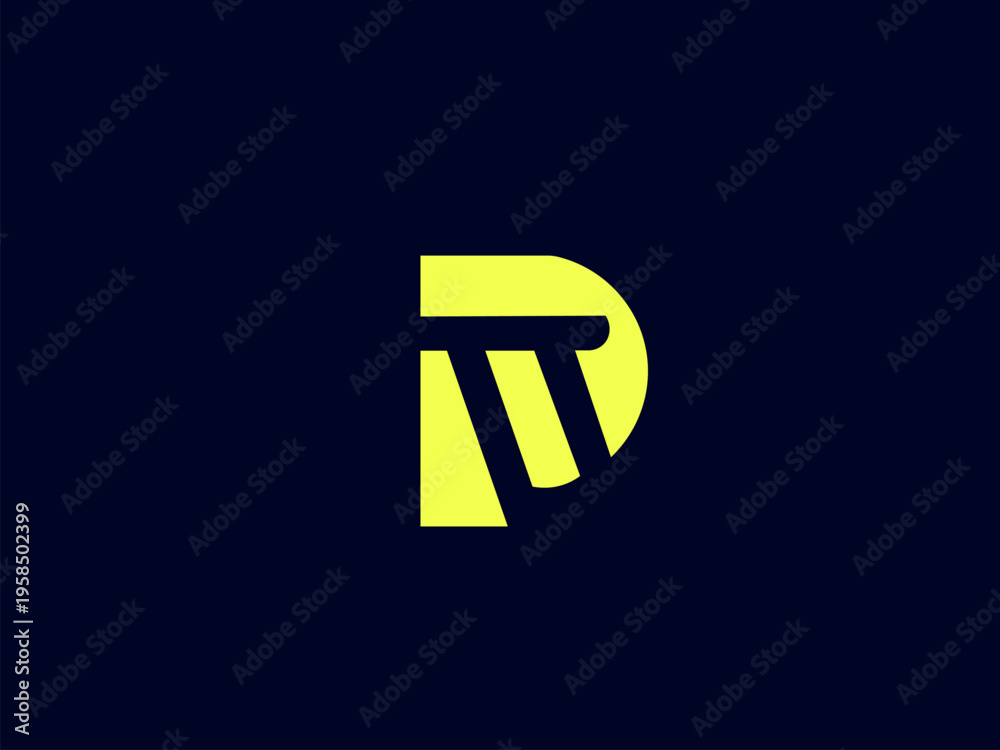 Obraz premium vector illustration of an abstract symbol P letter creative logo