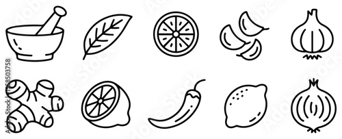 spice doodle hand drawn icon