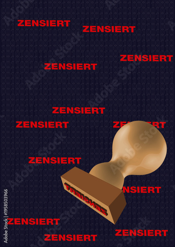 Layout digital Zensur