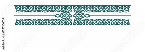 Celtic knotwork decorative border design abstract ornament vector