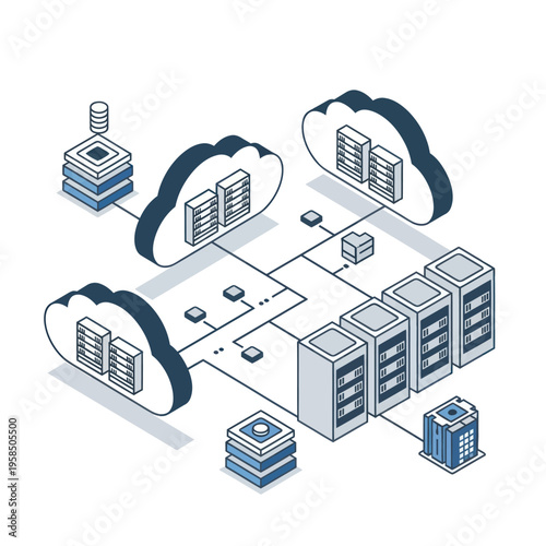 Cloud Computing Network Infrastructure Servers Storage.