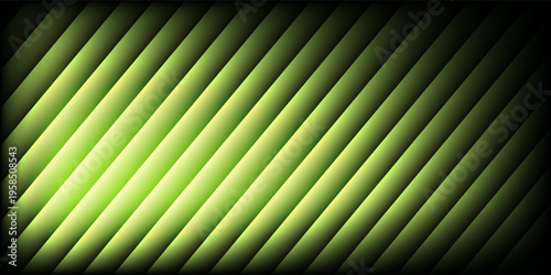 An eye-catching abstract image featuring green and yellow light streaks with vertical lines set against a black background, creating a dynamic and modern design.