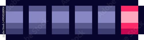 Loading bar showing progress status with one segment low