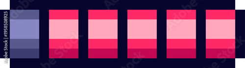 Pixel art battery bar indicator showing low power