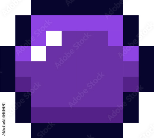 Gemstone pixel art icon for user interface design