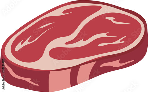 Raw Steak Cuts Illustration Set | Butcher Meat Collection
