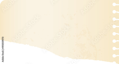 Blank aged torn notebook paper background