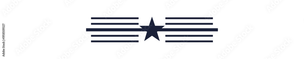 Fototapeta premium Abstract star and stripes symbol dark background graphic design