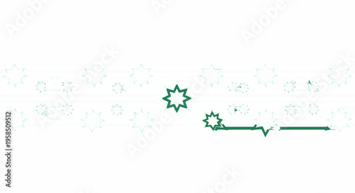 Decorative ornamental border with star motifs in vector style
