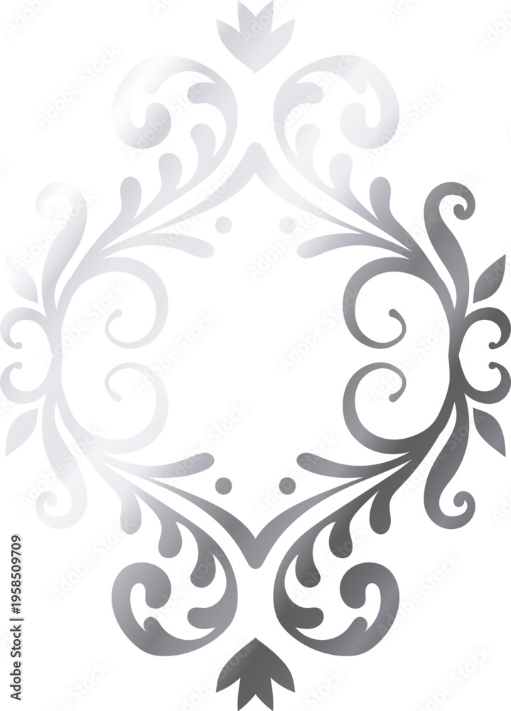 Fototapeta premium Elegant metallic scrollwork design for luxury backgrounds