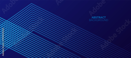 Abstract blue background. Geometric stripe line art design. Minimal lines pattern. Modern futuristic concept. Suit for brochure, banner, poster, cover, flyer, website