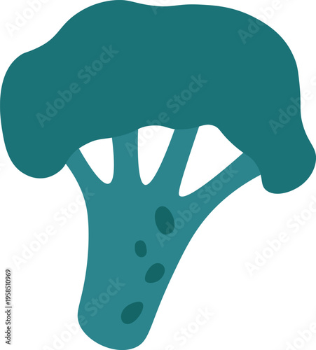 Green broccoli vegetable food ingredient cooking illustration