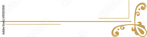 Gold decorative frame corner design element borders