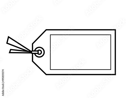 シンプルなタグのイラスト　フレーム　枠　付箋
