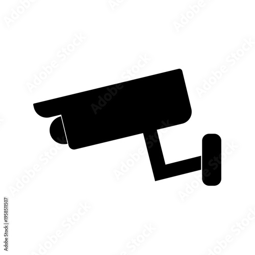 CCTV camera icon on white background.