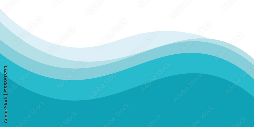 Fototapeta premium Abstract Water wave vector illustration design background. Wavy Background for summer