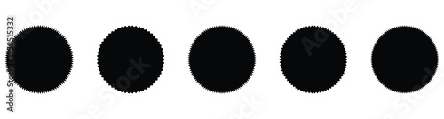 Set of black starburst icon elements collection. Starburst label design element for stickers, price tags, sale banners, scrapbooks, posters, and digital artwork.      