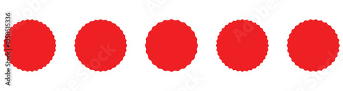 Red starburst icon set vector illustration. Starburst icon. Sunburst, star icon. Abstract starburst set isolated on white background. Vector illustration. EPS 10
