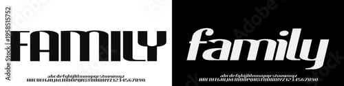 Family Font, A Regular Futuristic bold sans serif font,italic, designed for technology ,fashion brands, logos, and modern headlines.vector illustrations 