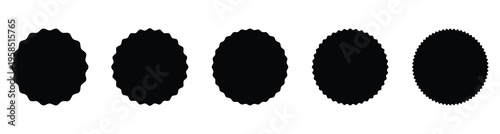 Black sale starburst sticker icons set.  Collection of stared round and oval labels and badges with best offer and discount sign. This icon use for sunburst, stamp, seal, label or burst, badge. Eps10
