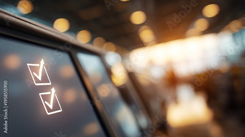 Checks on screen against transparent