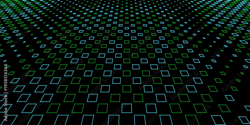 Fototapeta premium Dark Blue, Green vector background with rectangles. Glitter abstract illustration with rectangular shapes. Modern template for your landing page.
