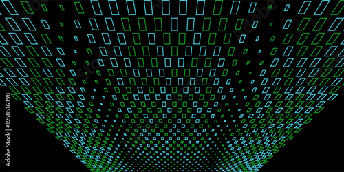 Dark Blue, Green vector background with rectangles. Glitter abstract illustration with rectangular shapes. Modern template for your landing page.