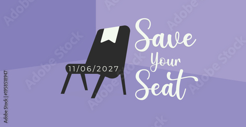 Minimalist "Save Your Seat" Event Invitation Banner