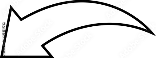 Curved Arrow Icon Group in Line Style Vector, Direction Pointer Navigation Symbol Bundle Pack, Swirl Rotate Flow Sign Silhouette Outline Design