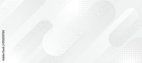 Abstract white Geometric banner design background. Modern diagonal geometric rounded shape. Presentation Design for Corporate Business and Institution.