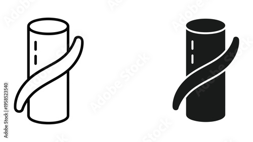 Cylinder Swirl Icon Technology Concept