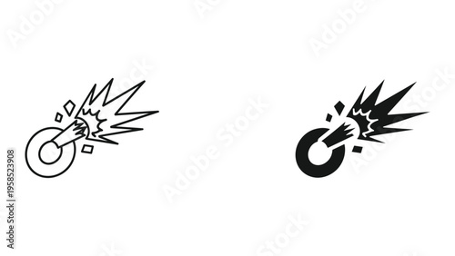 Collision Explosion Impact Graphic Element