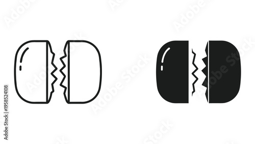 Split Pill Medicine Duality Concept