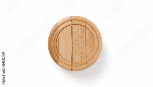 Handcarved maple wood drawer knob, custom designed wooden kitchen cabinet handle, round natural finish