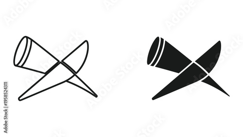 Pushpin Design Icon Stationery Office Supply