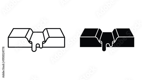 Chocolate Bar Melting Erosion Metaphor