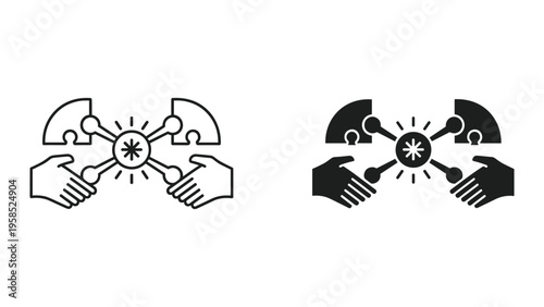 Collaboration Puzzle Partnership Business Solution