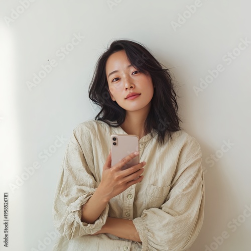 Natural beauty portrait of young woman with minimal makeup and soft light,Close up portrait of woman with natural look and subtle expression,Modern clean beauty portrait with woman in minimal style 