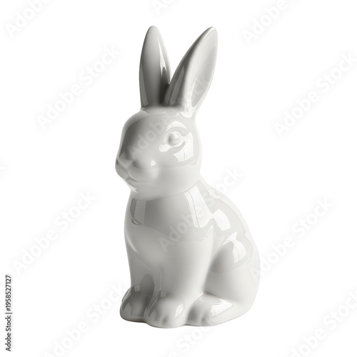 White ceramic rabbit figurine