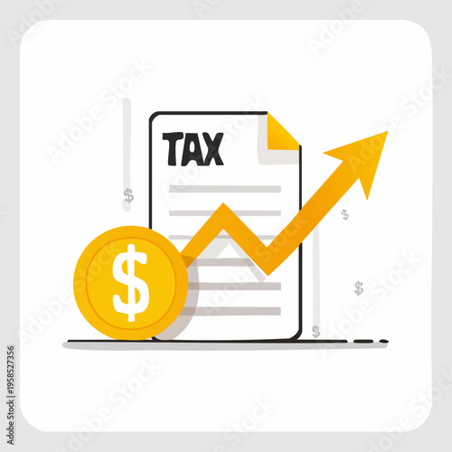 Rising Taxes - Financial Burden and Economic Impact Illustration.