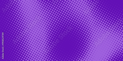 Halftone purple and violet pop art background in retro comic style