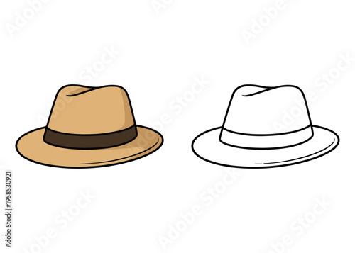 hat flat icon set
Vector flat icon set isolated on a white background