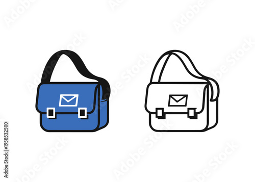 mail bag flat icon set
Vector flat icon set isolated on a white background
