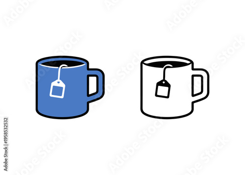 tea flat icon set
Vector flat icon set isolated on a white background