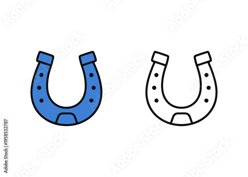 horseshoe flat icon set
Vector flat icon set isolated on a white background
