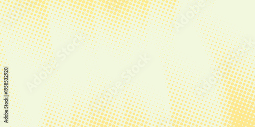 Bright yellow dotted retro pop art background in comic book style. Funny superhero backdrop mockup with dotted design