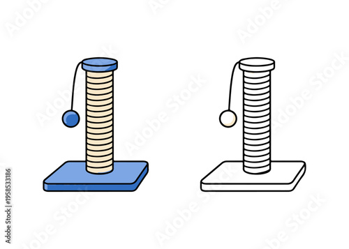 scratching post flat icon set
Vector flat icon set isolated on a white background