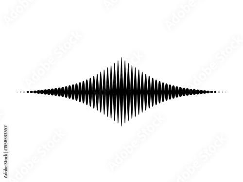 A minimalist vector graphic illustration of a sound wave design element