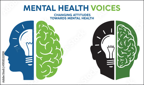 Illustrative representation of changing attitudes towards mental health awareness